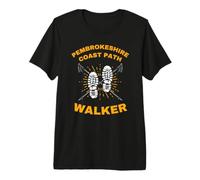 Pembrokeshire Coast Path Walker Walking Rambling Footpath Premium T-Shirt
