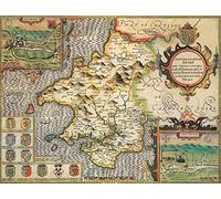 Pembrokeshire Historical Map 1000 Piece Jigsaw Puzzle (1610). Free print!
