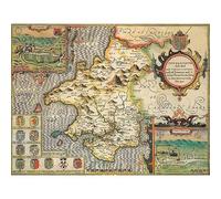 Pembrokeshire Historical Map 400 Piece Jigsaw Puzzle