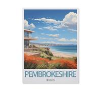Pembrokeshire Wales，Jigsaw Puzzles for Adults 1500 Piece, Classic Puzzle Teens Boys Girls Puzzles Sturdy Tight Fitting Pieces,Letters On Back for Ideal Challenging and Gift（57x87cm）-FI52