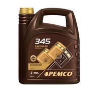 4x Pemco 345 5W30 Synthetic Engine Oil C2/C3 API SN/CH-4 BMW LL-04 VW 505 01 20L