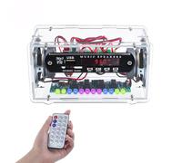 PEMENOL DIY Bluetooth Speaker & FM Radio Soldering Kit Project, 3W+3W Stereo with Dynamic LED Beat Effect, Electronics Practice Kits, STEM Learning Gift for Adults