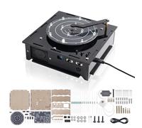 PEMENOL DIY Electronics Kit Bluetooth Speaker, Record Player Design Soldering Project Set with LED Music Stereo Effect, Mini Soldering Project for Indoor & Outdoor
