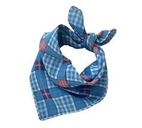 Pemilosci Double Layers Two Tones Dog Cotton Square Bandana Bibs Scarf Kerchief for Small Medium Dogs Boy or Girl - DCB23 B&W