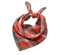 Pemilosci Double Layers Two Tones Dog Cotton Square Bandana Bibs Scarf Kerchief for Small Medium Dogs Boy or Girl - DCB21 O&G