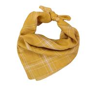 Pemilosci Double Layers Two Tones Dog Cotton Square Bandana Bibs Scarf Kerchief for Small Medium Dogs Boy or Girl - DCB27 Y&W