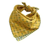 Pemilosci Double Layers Two Tones Dog Cotton Square Bandana Bibs Scarf Kerchief for Small Medium Dogs Boy or Girl - DCB02 Y&G