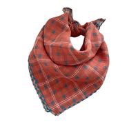 Pemilosci Double Layers Two Tones Dog Cotton Square Bandana Bibs Scarf Kerchief for Small Medium Dogs Boy or Girl - DCB03 O&B