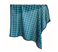 Pemilosci Large Bandana Multi-Purpose Headband, Head Wrap, Protective Coverage, Hair Neck Scarf for Women 28 x 28 inch, Vls018 - Blue Check, 27.5 x 27.5"
