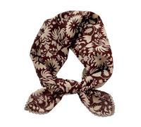 Pemilosci Large Oversized Cotton Bandana Headband Head Wrap Protective Cover Hair Scarf for Women 31 x 31 Inches, s14 lily of the valley brown, One Size