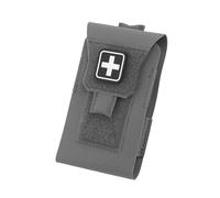 Peminkoo First Aid Pouch Quick Release EMS EMT Pouch, Outdoor Combat Molle Hunting Accessories E.DC Pouch Bag (Grey)