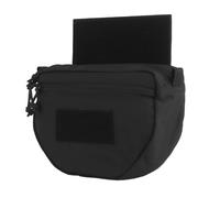 Peminkoo Tactical Dangler Pouch SACK Pouch Fanny Pach Drop Pouches Hook And Loop Panel Tool Bags Dual Zipper For Military Hunting Vests (Black)