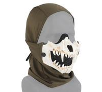 Peminkoo Tactical Full Face Mask Combat Double Layer Skull Face Masks Wargame Paintball Hunting Accessories (Green)