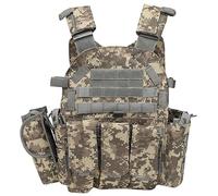 Peminkoo Tactical Vest Body Armor Hunting Plate Carrier Airsoft Accessories Military Combat Army Wargam molle (ACU)