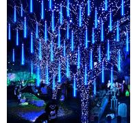 PEMOTech Meteor Shower Lights Outdoor (27.7ft), 8 Tubes 12" 288 LED Halloween Christmas String Lights for Christmas Decoration, Christmas Lights Indoor Outdoor for Party Festival