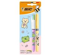 Pen 4 Colors and Fluorescent Kawai Pastel BIC 2 units