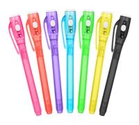 pen 7pcs Spy with UV Light, Magic Marker with UV Light for Kids, Invisible Ink Party Bag Fillers