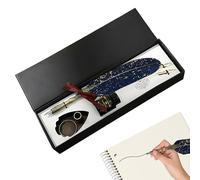 Pen and Ink Set - Vintage Stainless Steel Writing Tool 27.8 x 9 x 4 cm, Note-Taking Pens | For Beginners, Writers, Authors, Readers, Painters, Teachers, Collections