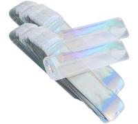 Pen Bag Holographic 100pcs Reusable Cellophane Bags for Makeup Brush and Accessory Packaging