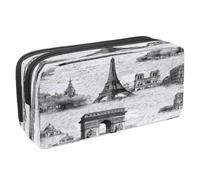 Pen Bag Pencil Case, Student Stationery Pouch for Teen Boys Girls, School Office Supplies - France Famous Architecture