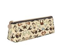 Pen Case Hairy Ferret Leather Pencil Case with Zipper Personalized Pen Pouch, for Students, Girls, Office