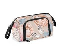 Pen Case Large Capacity Pencil Case Box Lightweight Pencil Cases For School for Student Preppy School Wedding Flowers Peach