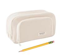 Pen Case Organizer Bag for Stationery, Bag, Cream Colored, Fare riferimento alla descrizione, Please refer to description