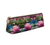 Pen Case The Lotus Leather Pencil Case Personalized Large Capacity Cosmetics Pouch, for Office, Girls, Travel
