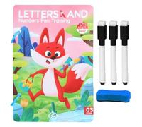 Pen Control Card Game Reusable Pen Guide Exercise Cards, Interactive Writing Exercises for Nursery Children Girls & Students with Learning Book