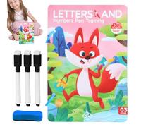 Pen Control Card Game Reusable Pen Guide Exercise Cards, Writing Learning Book Interactive Fun Competence Development for Children Preschool Children