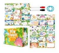 Pen Control Training Cards - 21.5x14.5cm Early Learning Writing Exercises for Ages 2 to 6, Includes Pens And Loops