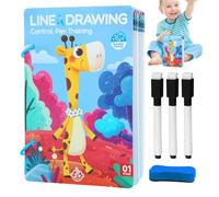 Pen Control Training Cards, Early Educational Writing Exercises Material | Interactive Learning Writing Book For Kids Boys Girls With Playful Practice