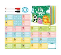 Pen Control Training Cards - Pen Control Cards, Early School Offenses Interactive Handwriting - Practice Game for 2-6 Year Old Girls Nursery Classroom