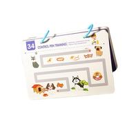 Pen Control Workbook - Wipeable Learning Sheets, Erasable Pages with Guided Tracing, Handwriting Development Tool for Preschoolers, Writing Skills Practice, Early Education Activities