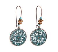 Pen Drill Glue Kits Dangle Retro Geometric Ear Drop Earrings for Women Girls Ring Sizer Storage Kits Jewelry, one size, Metal, No Gemstone