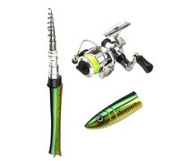 Pen Fishing Pole - Lightweight Pocket Rod Reel Combo Compact Durable Portab