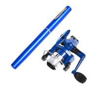 Pen Fishing Rod and Reel Combination Telescopic Rod with Reel for Fly Fishing - 99 cm Rod Portable Non-Slip Equipment for Anglers Saltwater Freshwater Fishing on the Bridge Lake River Teic