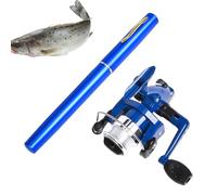 Pen Fishing Rod and Reel Combo | Telescopic Fly Fishing Rod with Reel - Portable Non-Slip 39 Inch Pen Pole, Professional Kit for Angler Men Women Reservoir River Sea Dock Pond