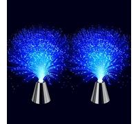 PEN&H Sensory Fiber Optic Lamp - Fiber Optic Lights with Cone Base ，LED Color Changing Calming Mood Night Light (2 Pack)