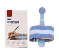 Pen Hold Corrector Ergonomic Writing Posture Correction Tool Comfortable Grip Aid for Students Kids Adjustable Wrist Support School Supplies ABS Nylon Material 10 18cm Wrist (Blue)