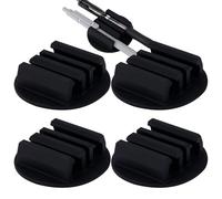 Pen Holder Clip - Self Adhesive Silicone Table Organizer with 3 Slots | Desk Pen Organizer - For Scissors, Rulers, Teachers, Students, Artists, Bedrooms