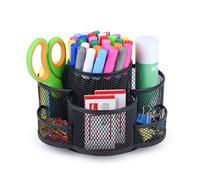 Pen Holder for Desk, 360 Rotating Pencil Holder, Cup Holder for Desk Office, Desk Organizers and Accessories in Black
