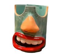Pen Holder For Desk, Resin Funny Pencil Cups For Desk, Strange Mouth And Nose Pen Display Stand,Novelty Face Pens Display Stand, Suitable As Present For Home And Offic-e