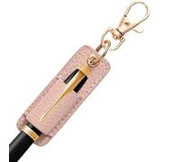 Pen Holder Keychain - Leather Pen Pouch Holder | Lanyard Pencil Clip Key Ring | Leather Badge Pencil Holder | Leather Neck Pen Holder Keychain | Pen Pouch Holder for Workers, Teachers and Youth