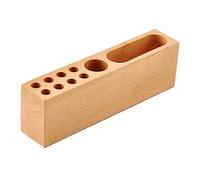 Pen Holder Multifunctional Desk Organizer for Office Home Smooth Finish Stylish Decoration for Storing Pens Business Cards Beech Tidy up Your Workspace