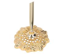 Pen Holder, Pen Stand Single Pen Holder Antique Dip Pen Holder Retro Classic Style Hollow Pattern Compact Metal Material Decorative Practical Insertion Pens Base for Office (Gold (Pen Not Included))