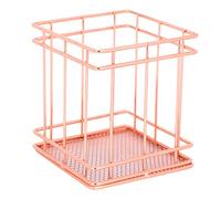 Pen Holder Round Iron Pencil Holder Fashion Makeup Brush Storage Basket Gold Metal Pencil Holder Desk Organizer Multifunctional Desk Tide Organizer Metal Pen Cup Holders for Office School Home