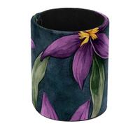 Pen Holder Stand for Desk, Watercolor Tropical Purple Flowers Pencil Cup Holder for Desk Pen Organizer Makeup Brush Holder for Home Office School Supplies