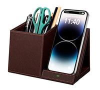 Pen Holder with Wireless Charger, Compatible with iPhone 17/16/15/14/13/12/11/8 Series, Pencil Holder Phone Stand for Desk Home Office, Men Gift Husband Wife Anniversary Dad Birthday Idea Gadget