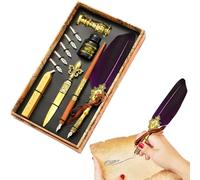 Pen Ink Set,Antique Pen for Writing | Upgraded Seal Stamp Kit with Replacement Tips, Luxury Vintage Signature Pen Gift Set